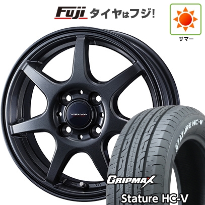 【新品】軽トラ 軽バン 夏タイヤ ホイール4本セット 145/80R12 80/78Q GRIPMAX スタチャー HC-V RWL（限定） WEDS ヴェルバ ワンダー 3.5J 12インチ