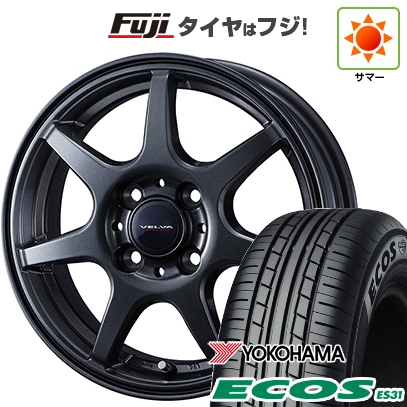 【新品 軽自動車】N-BOX タント スペーシア 夏タイヤ ホイール4本セット 165/55R15 ヨコハマ エコス ES31 WEDS ウェッズ ヴェルバ ワンダー 4.5J 15インチ