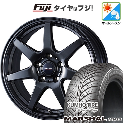 【新品国産車用5穴114.3】 | オールシーズンタイヤ ホイール4本セット | 225/65R17 | マーシャル MH22(限定) | WEDS ウェッズ ヴェルバ ワンダー | 7J 17インチ