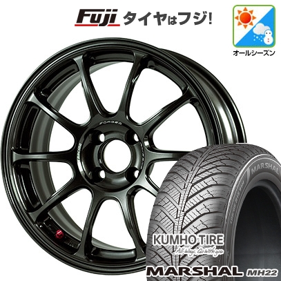 新品国産車用4穴100 | オールシーズンタイヤ ホイール4本セット | 185/60R15 | クムホ マーシャル MH22(限定) | RAYS レイズ ボルクレーシング ZE40 | 15インチ