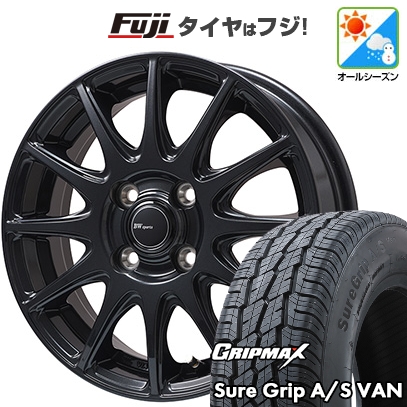 グリップマックス - 新品 労働者階級ボックス席/サクシード(160系) | オール時期タイア 車輪4本仕掛ける | 155R14C 88/86T | シュアグリップ A/S Van | BW運動競技 S-120 | 14in タイヤ、ホイール-オールシーズンタイヤ、ホイールセット