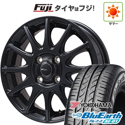 【新品 軽自動車】 夏タイヤ ホイール4本セット 145/80R13 ヨコハマ ブルーアース AE-01 ビッグウエイ BWスポーツ S-120 ダークガンメタ 4J 13インチ
