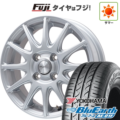 【新品】ソリオ ハスラー 夏タイヤ ホイール4本セット 165/70R14 ヨコハマ ブルーアース AE-01F ビッグウエイ BWスポーツ S-120 メタルシルバー 4.5J 14インチ