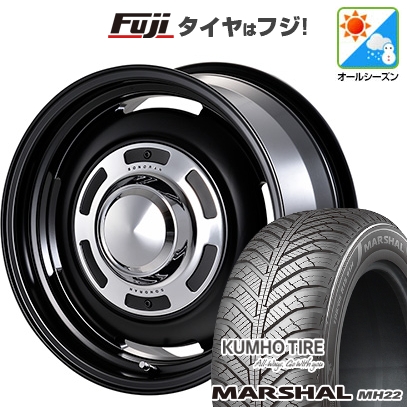 【新品国産車用4穴100】 | オールシーズンタイヤ ホイール4本セット | 185/65R15 | クムホ マーシャル MH22(限定) | モーターファーム ソノーラ | 6J 15インチ