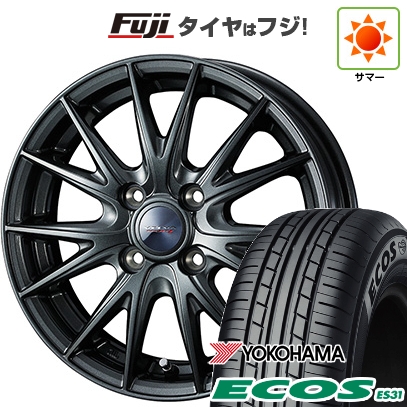 【新品 軽自動車】N-BOX タント スペーシア 夏タイヤ ホイール4本セット 165/55R15 ヨコハマ エコス ES31 WEDS ウェッズ ヴェルバ スポルトII 4.5J 15インチ