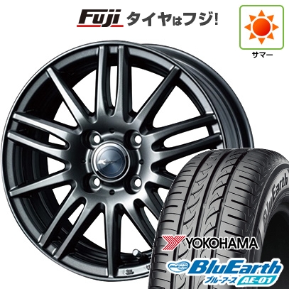 【新品 軽自動車】エブリイワゴン 夏タイヤ ホイール4本セット 155/70R13 ヨコハマ ブルーアース AE-01 WEDS ウェッズ ザミック ティート 4J 13インチ