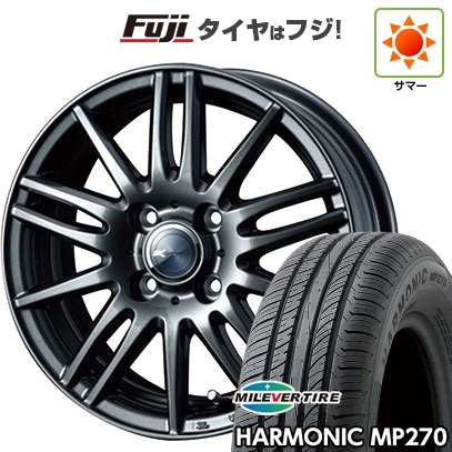 【新品国産車用4穴100】 | 夏タイア 銀輪4本仕かける | 175/70R14 | ミ生き胆 ハーモニック MP270(押さえる) | WEDS ウェッズ ザミック ティート | 5.5J 14in