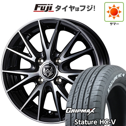 【新品】軽トラ 軽バン 夏タイヤ ホイール4本セット 145/80R12 80/78Q グリップマックス スタチャー HC-V RWL（限定） WEDS ウェッズ ライツレー VS 4J 12インチ