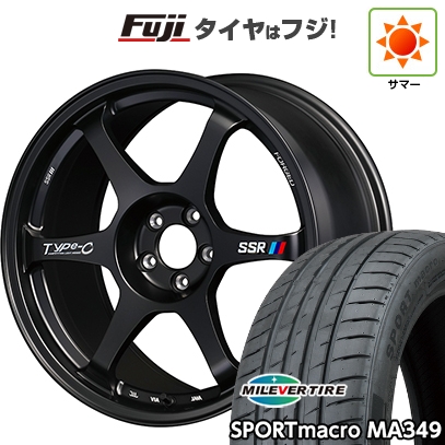 【新品国産車用5穴114.3】 | 夏タイヤ ホイール4本セット | 225/45R18 | ミレバー MA349 | SSR Type-c FORGED | 7.5J 18インチ