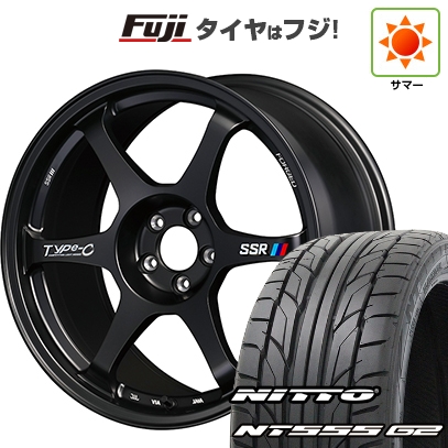 【パンク保証付き】【新品国産車用5穴114.3】 | 夏タイヤ ホイール4本セット | 225/45R18 | ニットー NT555 G2 | SSR Type-c FORGED | 8J 18インチ