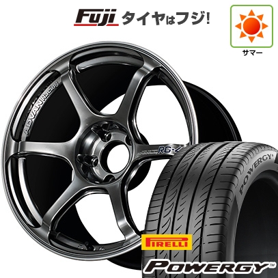 【新品国産車用5穴114.3】 | 夏タイヤ ホイール4本セット | 225/40R18 | ピレリ パワジー | ヨコハマ アドバンレーシング RG-4 | 9J 18インチ