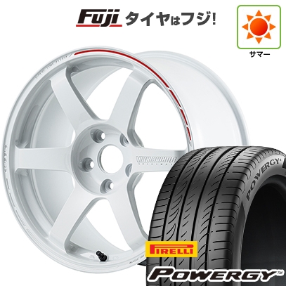 【新品国産車用5穴114.3】 | 夏タイヤ ホイール4本セット | 225/45R18 | ピレリ パワジー | TE37 サーガ S+ TIME ATTACK 限定 18インチ
