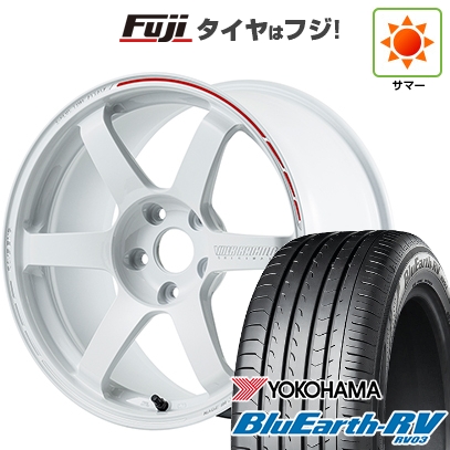 パンク保証付き 新品国産車用5穴114.3 | 夏タイヤ ホイール4本セット | 215/45R18 | ブルーアース RV-03 | TE37 サーガ S+ TIME ATTACK 限定 18インチ