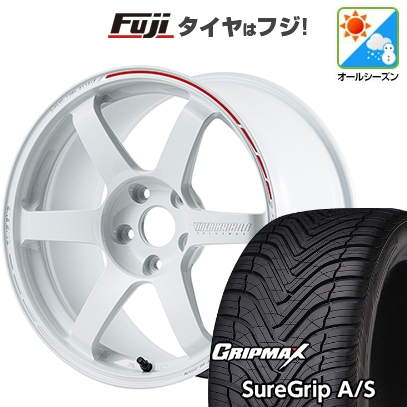 【新品国産車用5穴100】 | オールシーズンタイヤ ホイール4本セット | 225/55R18 | Sure Grip AS | TE37 サーガ S+ TIME ATTACK 限定 18インチ