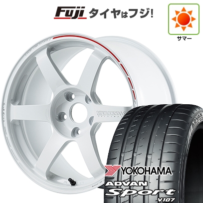 パンク保証付き 新品国産車用5穴114.3 | 夏タイヤ ホイール4本セット | 225/45R18 | ADVAN Sport V107(限定) | TE37 サーガ S+ TIME ATTACK 限定 18インチ