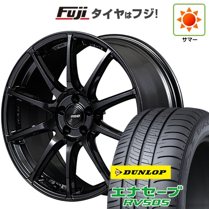 エナセーブ - 【新品国産車用5穴114.3】 | 夏タイア 銀輪4本仕かける | 225/55R18 | ダンロップ RV505 | RAYS レイズ グラムライツ 57TR | 7.5J 18in