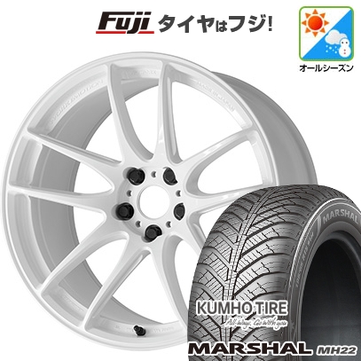 【新品国産車用5穴114.3】 | オールシーズンタイヤ ホイール4本セット | 215/50R17 | マーシャル MH22(限定) | エモーション CR Shigoku 17インチ