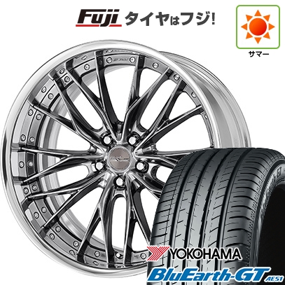 【新品国産車用5穴100】 | 夏タイヤ ホイール4本セット | 225/40R19 | ヨコハマ ブルーアース GT AE51 | WORK ワーク シュヴァート ブルネン | 7.5J 19インチ