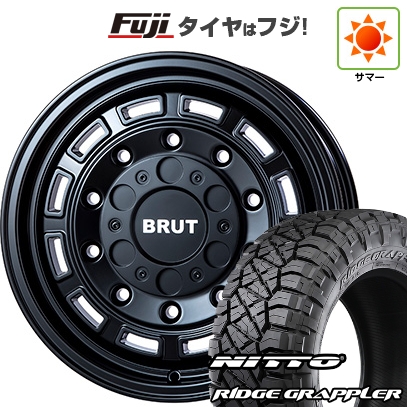 パンク保証付き 新品 プラド/ハイラックス | サマータイヤ ホイール4本セット | 285/70R17 | リッジグラップラー | トライスター BRUT BR-70 | 17インチ