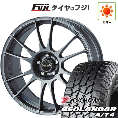 GEOLANDAR - 【新品国産車用5穴114.3】 | 夏タイア 銀輪4本仕かける | 225/55R18 | ヨコハマ ジオランダー A/T4 G018 RBL | OZ ウルトラレッジェーラ | 8J 18in