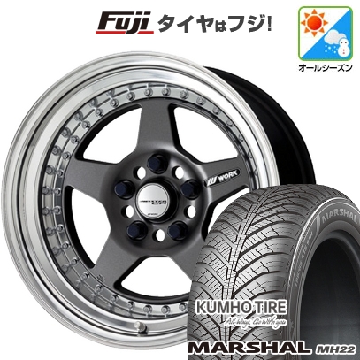 【新品国産車用5穴114.3】 | オールシーズンタイヤ ホイール4本セット | 215/65R16 | クムホ マーシャル MH22(限定) | マイスター CR01 | 6.5J 16インチ