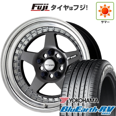 BluEarth - 【はち切れる引き請ける付き添い人】【新品国産車用5穴114.3】 | 夏タイア 車輪4本仕掛ける | 215/60R16 | ヨコハマ 青碧地びた RV-03 | マイはやりっ児 CR01 | 6.5J 16in 自動車-車、バイク、自転車-夏タイヤ、ホイールセット