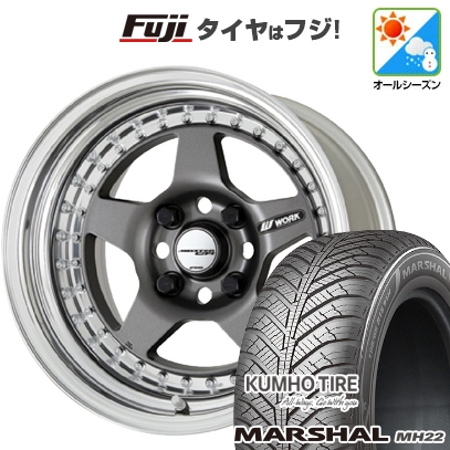 【新品国産車用5穴114.3】 | オールシーズンタイヤ ホイール4本セット | 215/65R16 | クムホ マーシャル MH22(限定) | マイスター CR01 | 7J 16インチ