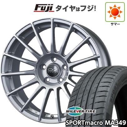【新品国産車用5穴114.3】 | 夏タイア 銀輪4本仕かける | 225/40R18 | ミ生き胆 MA349 | OZ スーパーツーリズモ LM | 8J 18in