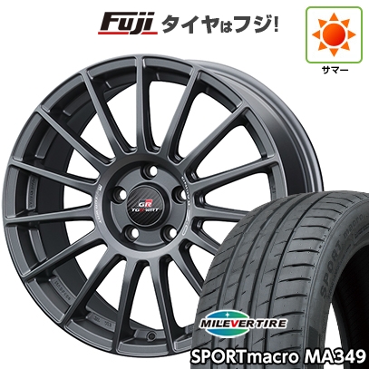 【新品国産車用5穴114.3】 | 夏タイア 銀輪4本仕かける | 225/40R18 | ミ生き胆 MA349 | OZ スーパーツーリズモ TGR-WRT | 8J 18in