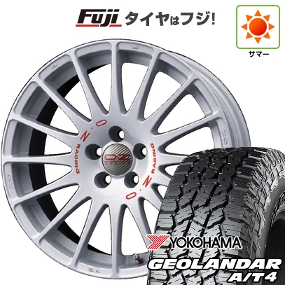 【新品国産車用5穴114.3】 | 夏タイヤ ホイール4本セット | 225/55R18 | ヨコハマ ジオランダー A/T4 G018 RBL | OZ スーパーツーリズモ WRC | 8J 18インチ