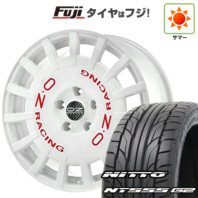 【パンク保証付き】【新品国産車用5穴114.3】 | 夏タイヤ ホイール4本セット | 215/45R18 | ニットー NT555 G2 | OZ ラリーレーシング | 8J 18インチ
