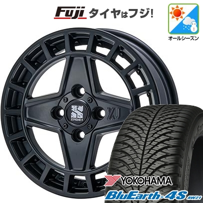 【パンク保証付き】N-BOX タント | オールシーズンタイヤ ホイール4本セット | 155/65R14 | ブルーアース 4S AW21 | MLJ エクストリームJ クアッド 14インチ