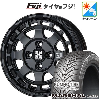 新品 N-BOX タント スペーシア オールシーズンタイヤ ホイール4本セット 155/65R14 クムホ マーシャル MH22(限定) MLJ エクストリームJ サバンザ 4.5J 14インチ