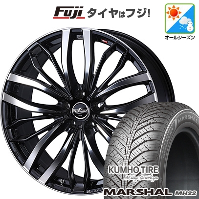 【新品国産車用5穴114.3】 | オールシーズンタイヤ ホイール4本セット | 235/55R18 | マーシャル MH22(限定) | WEDS ウェッズ レオニス SC | 7.5J 18インチ