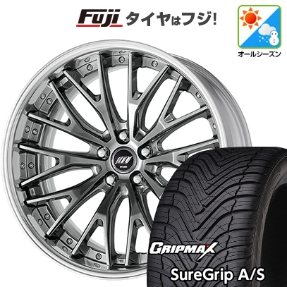 グリップマックス - 新品国産車用5穴114.3 | オール時期タイア 車輪4本仕掛ける | 225/45R19 | シュアグリップ A/S | WORK 細工物 バックレーベルジースト BSTX | 19in 自動車-オールシーズンタイヤ、ホイールセット