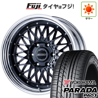 PARADA PA03 - 【新品】隊商 | 夏タイア 車輪4本仕掛ける | 225/50R18 107/105H | ヨコハマ 黒いこと雁の使い | エセックス ENCM 2P | 8J 18in 車、バイク、自転車-タイヤ、ホイール