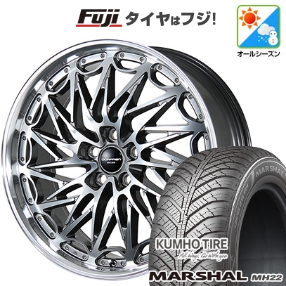 【新品国産車用5穴114.3】 | オールシーズンタイヤ ホイール4本セット | 225/45R18 | マーシャル MH22(限定) | トピー TLM-02 数量限定 18インチ
