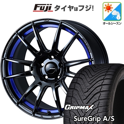 【新品国産車用5穴114.3】 | オールシーズンタイヤ ホイール4本セット | 225/40R18 | グリップマックス Sure Grip AS | WedsSport SA-62R【限定】 18インチ