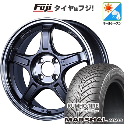 【新品国産車用5穴114.3】 | オールシーズンタイヤ ホイール4本セット | 225/65R17 | マーシャル MH22(限定) | SSR GT GTX03 | 7J 17インチ