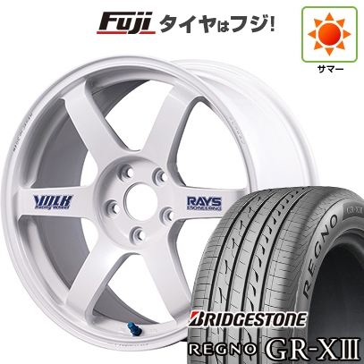 【新品】シビック タイプR(FL5) | 夏タイヤ ホイール4本セット | 265/35R18 | レグノ GR-XIII | TE37 サーガ S-plus 30thステッカーVer | 9.5J 18インチ