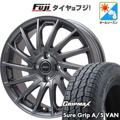 軽トラ 軽バン | オールシーズンタイヤ ホイール4本セット | 145/80R12 80/78T | グリップマックス Sure Grip AS Van | エステローザ EST-7F 12インチ
