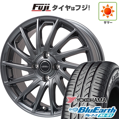 【新品 軽自動車】 | 夏タイヤ ホイール4本セット | 145/80R13 | ヨコハマ ブルーアース AE-01 | エルベ エステローザ EST-7F ディープグレー | 4J 13インチ