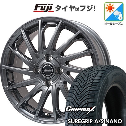 タフト ソリオ | オールシーズンタイヤ ホイール4本セット | 165/65R15 | Sure Grip AS ナノ | エステローザ EST-7F ディープグレー | 4.5J 15インチ