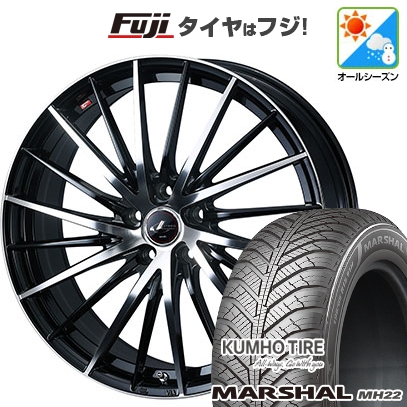 【新品国産車用 5穴100車】 オールシーズンタイヤ ホイール４本セット 215/45R17 クムホ マーシャル MH22 オールシーズン(限定) ウェッズ レオニス FR 17インチ