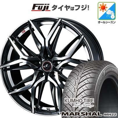 【新品国産車用 5穴100車】 オールシーズンタイヤ ホイール４本セット 215/45R17 クムホ マーシャル MH22 オールシーズン(限定) ウェッズ レオニス LM 17インチ