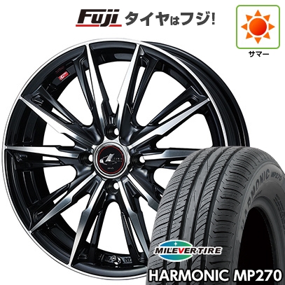 【新品国産車用 4穴100車】 夏タイヤ ホイール４本セット 175/65R14 ミレバー ハーモニック MP270(限定) ウェッズ レオニス GX 14インチ