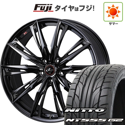 【パンク保証付】【新品国産車用 5穴114.3車】 夏タイヤ ホイール4本セット 245/35R19 ニットー NT555 G2 ウェッズ レオニス GX 19インチ