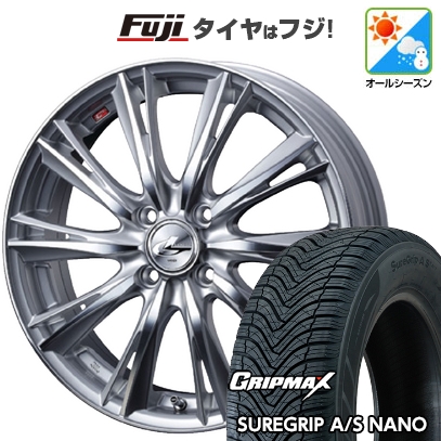 【新品 軽自動車】タフト ソリオ オールシーズンタイヤ ホイール4本セット 165/65R15 シュアグリップA/S ナノ(限定) ウェッズ レオニス WX 15インチ