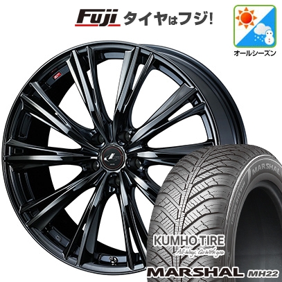 【新品国産車用 5穴100車】 オールシーズンタイヤ ホイール４本セット 215/45R17 クムホ マーシャル MH22 オールシーズン(限定) ウェッズ レオニス WX 17インチ