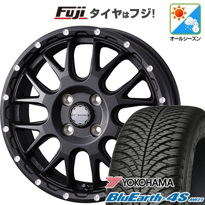【パンク保証付き】N-BOX タント スペーシア | オールシーズンタイヤ ホイール4本セット | 165/55R15 | ブルーアース 4S AW21 | マッドヴァンス 08 15インチ